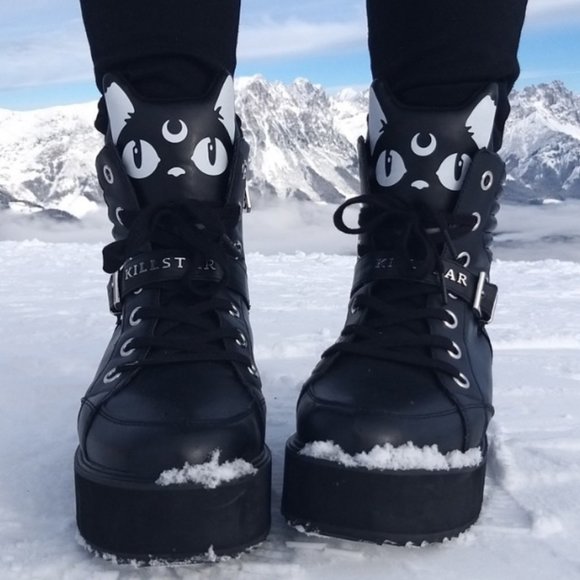 Killstar Shoes - KILLSTAR Keiko Kitty high tops